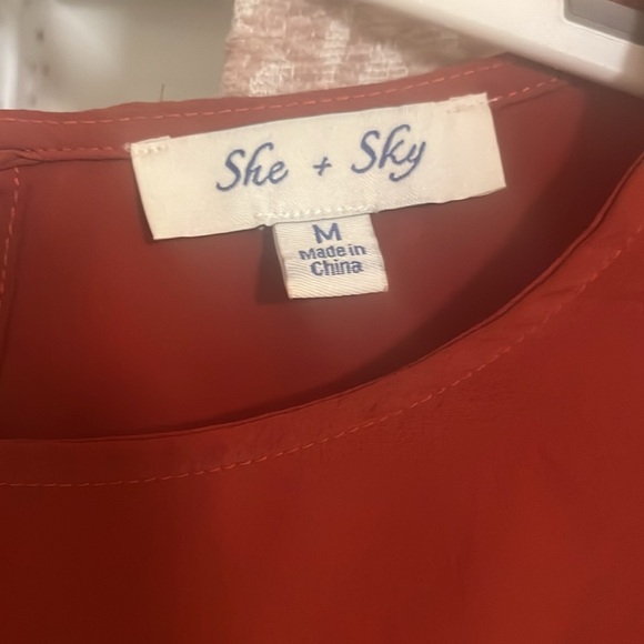 She & Sky size M long sleeve blouse - Picture 4 of 5